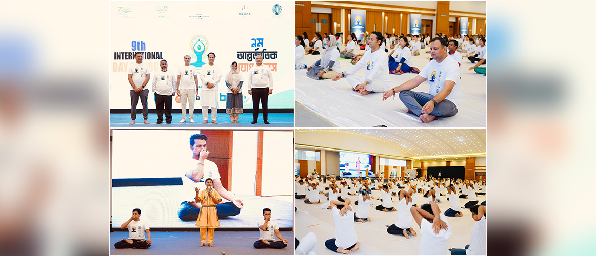  AHCI, Chittagong celebrated #internationalyogadiwas2023 at Navy Convention Centre on 17/06. Mr. Mohibul Hasan Chowdhury, Nowfel, Hon’ble Dty. Min. of Edu., GOB attended the program alongwith 600 people from all walks of life.
