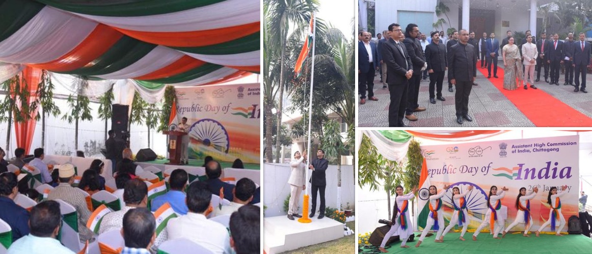  On the occasion of the 74th Republic Day of India, AHC Dr. Ranjan unfurled the national flag and also, read the Hon. President’s address to the nation. A good no. of India diaspora joined the celebration.
