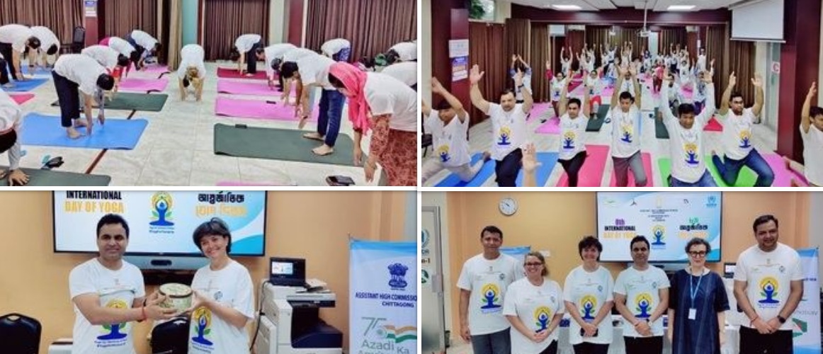  AHCI Chittagong in association with UNHCR celebrated 8th International Day of Yoga at UNHCR Sub-Office, Cox's Bazar, Bangladesh.