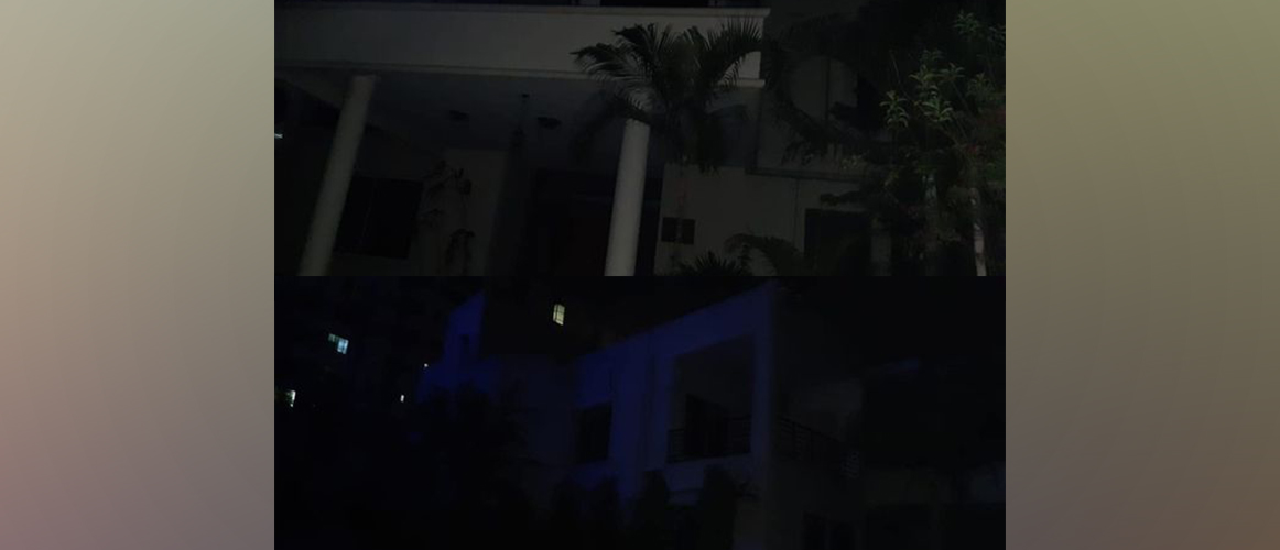  A one-minute symbolic 'blackout' was observed at AHCI, Chittagong Chancery building on 25/03/2022